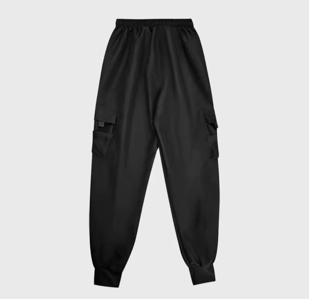 Unisex luźne spodnie bojówki hip hop że sznurkiem M