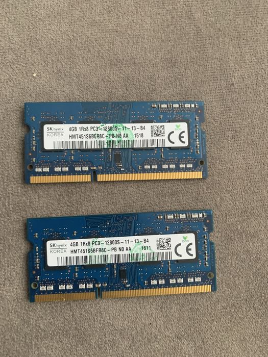 Продам DDR 3 SO DIMM 2 * 4gb