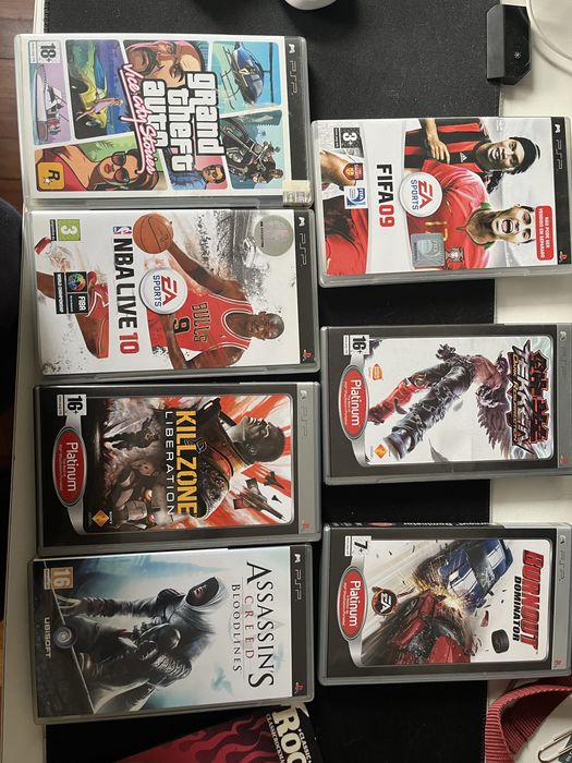 Conjunto jogos psp portatil