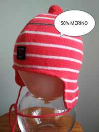 Czapka Polarn O. Pyret 50% Merino rozm.48/50 (9mies.-2 lata)