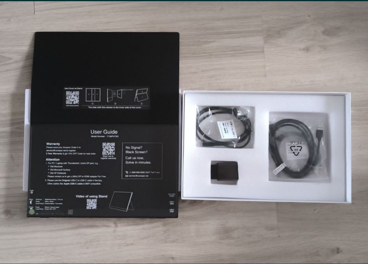 cocopar Przenośny monitor USB-C - 15,6" 1080P
