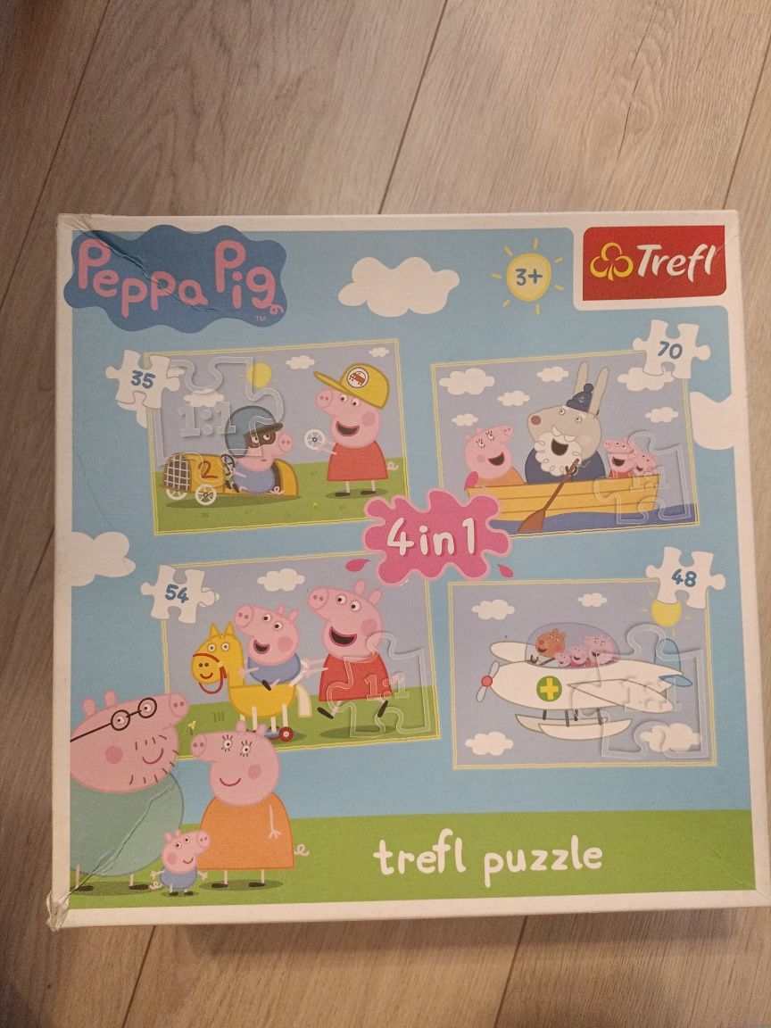 Puzzle Trefl 4w1 Świnka Peppa 207 elementów