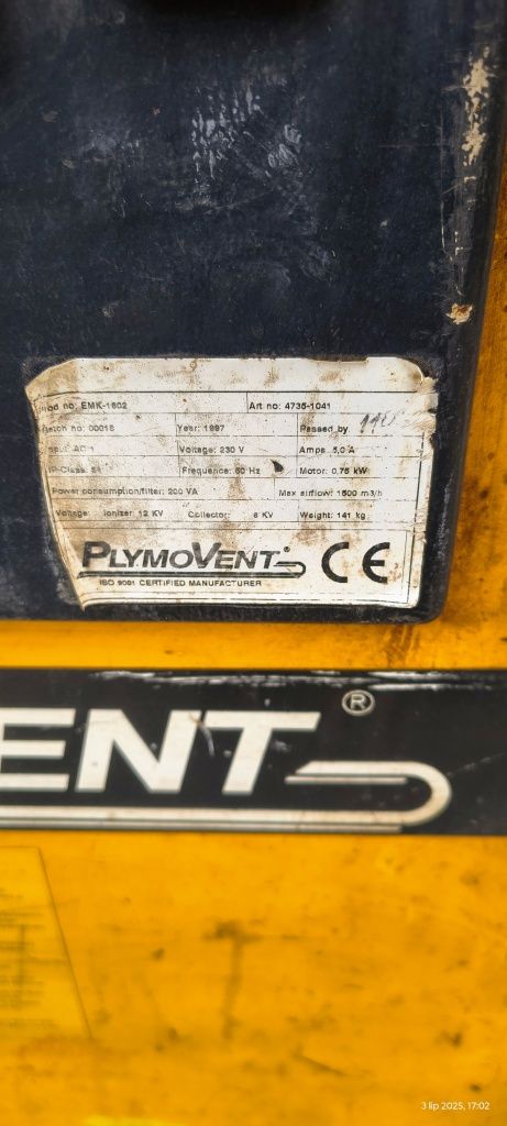 Plymovent EMK 1602 – odciąg dymów spawalniczych, odciąg pyłów