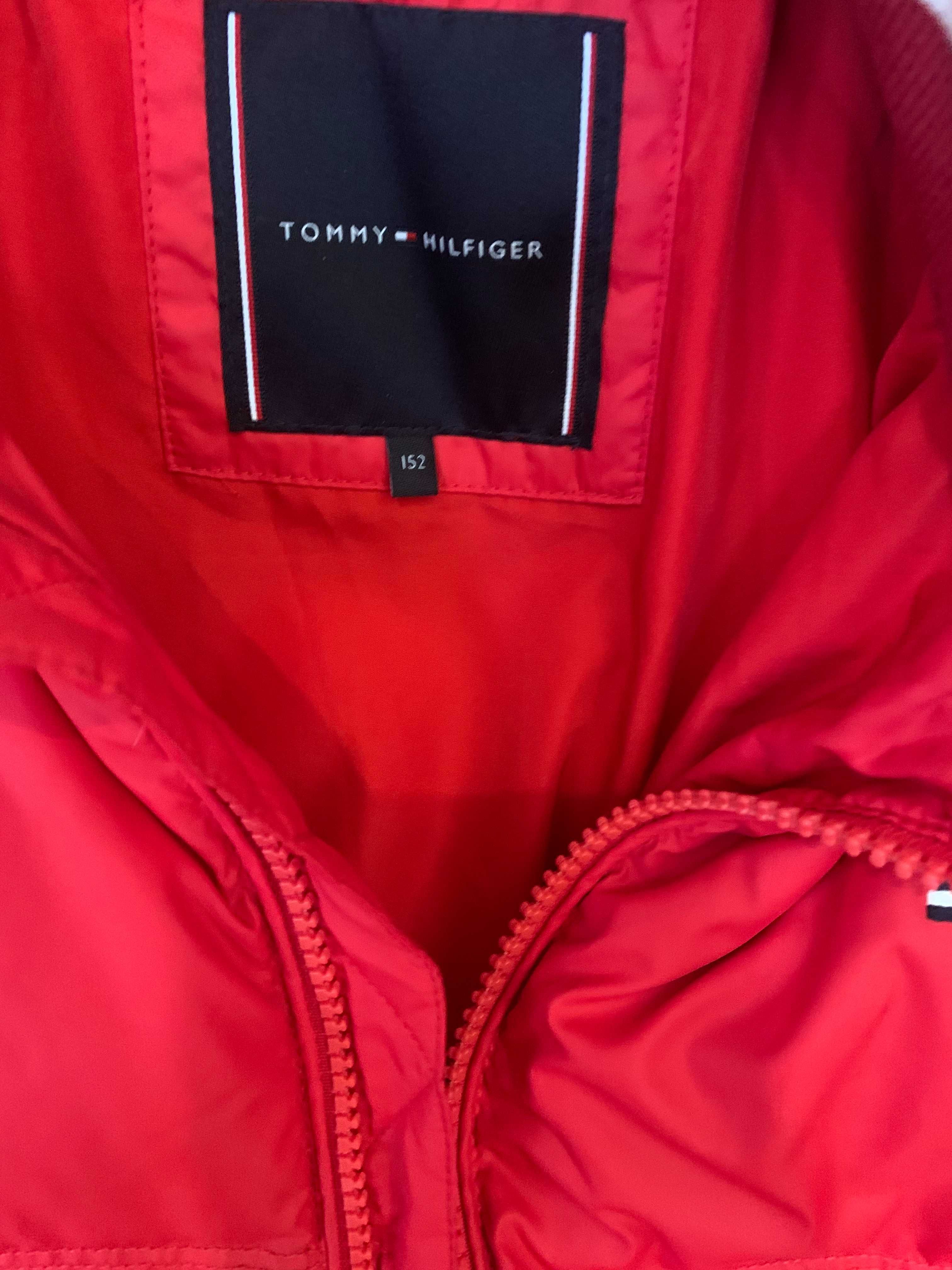 puchowa kurtka 152 tommy hilfiger b.ładna