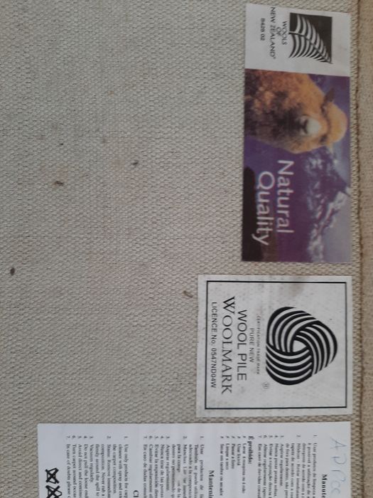 Tapete  grande 2mX3m/ 100% lã Woolmark-  bordeau