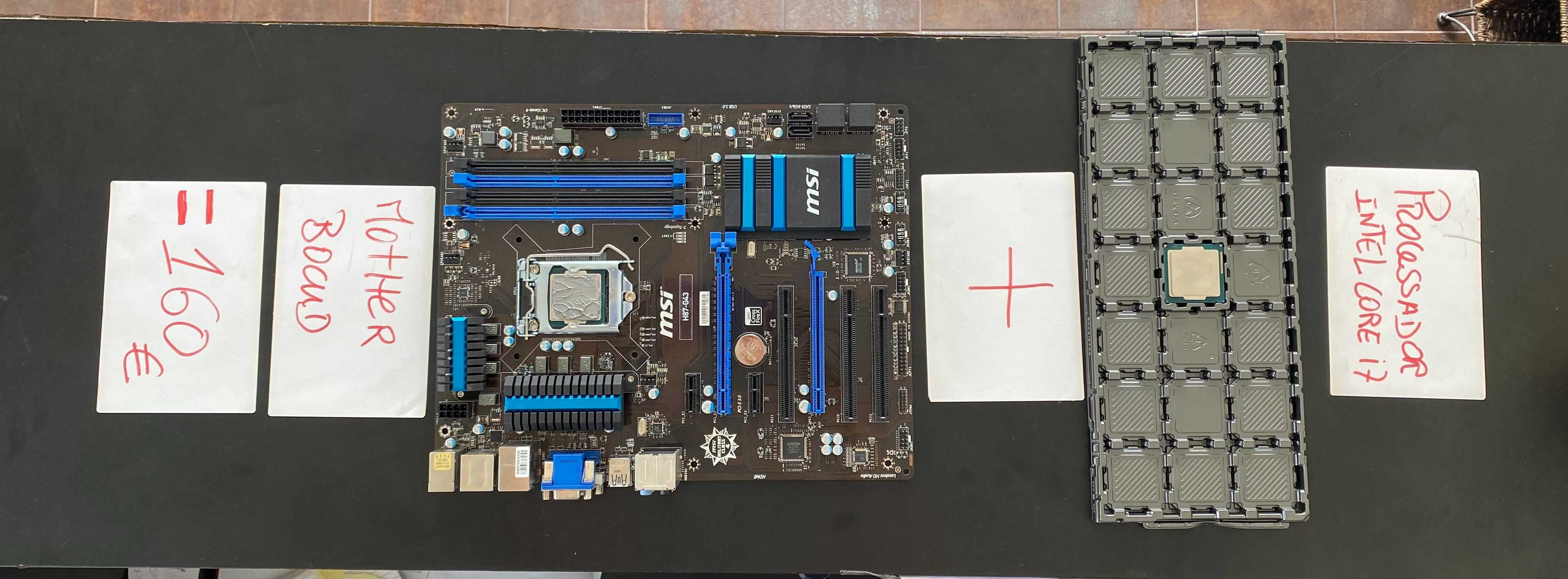 processador Intel Core i7+ Mother Board msi H87-G43