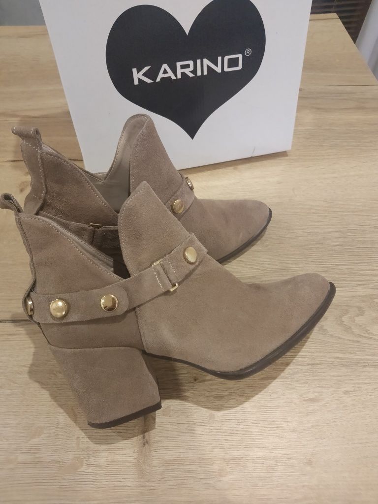 Botki skórzane Karino