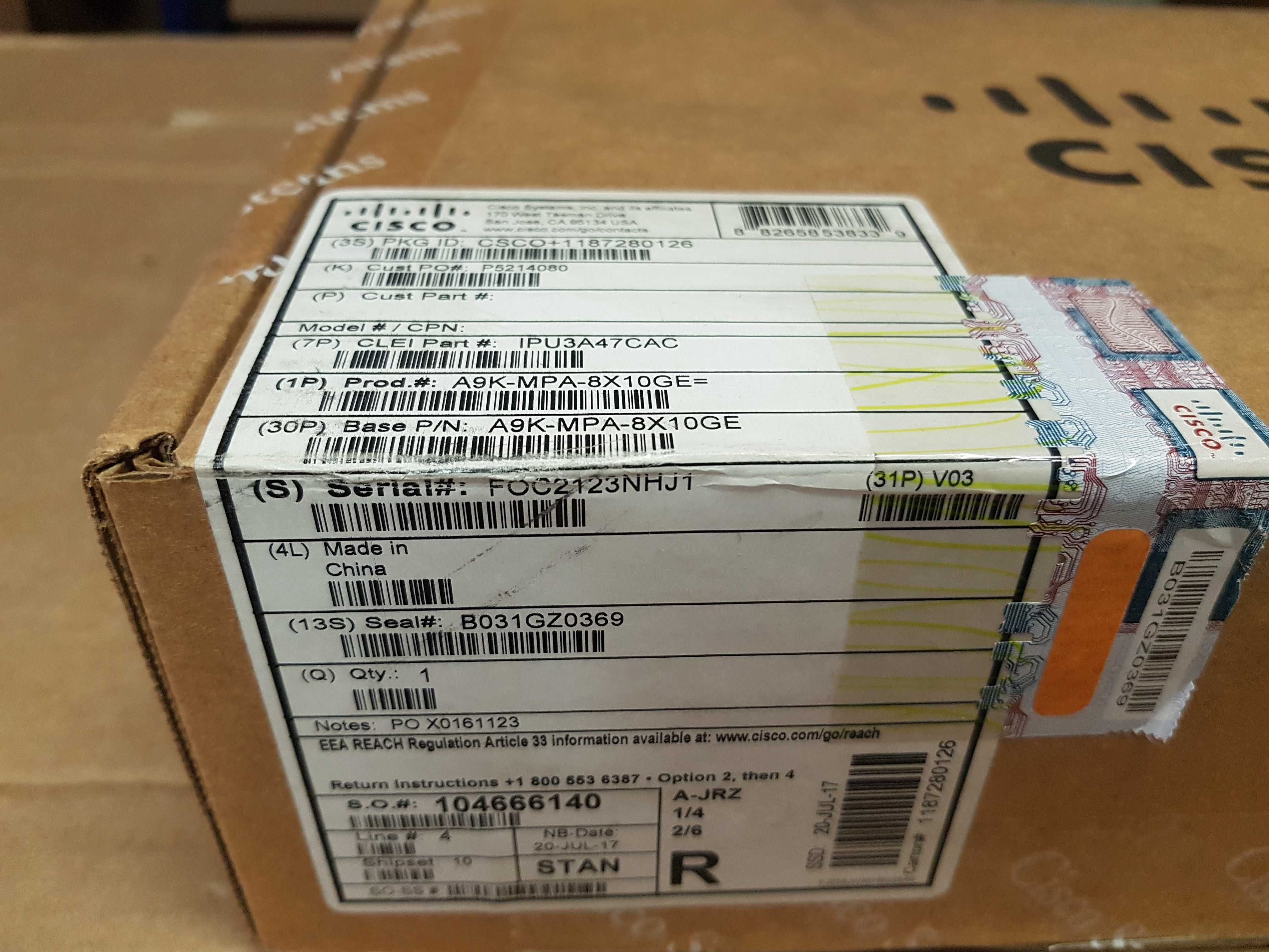Модуль Cisco A9K-MPA-8X10GE