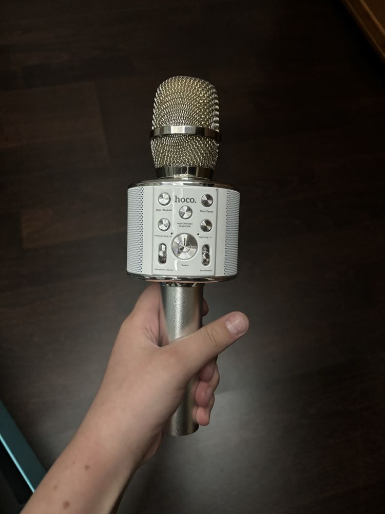 Мікрофон hoco. wireless microphone BK3 white