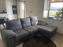 Vendo sofá chaise longue reversível cinza