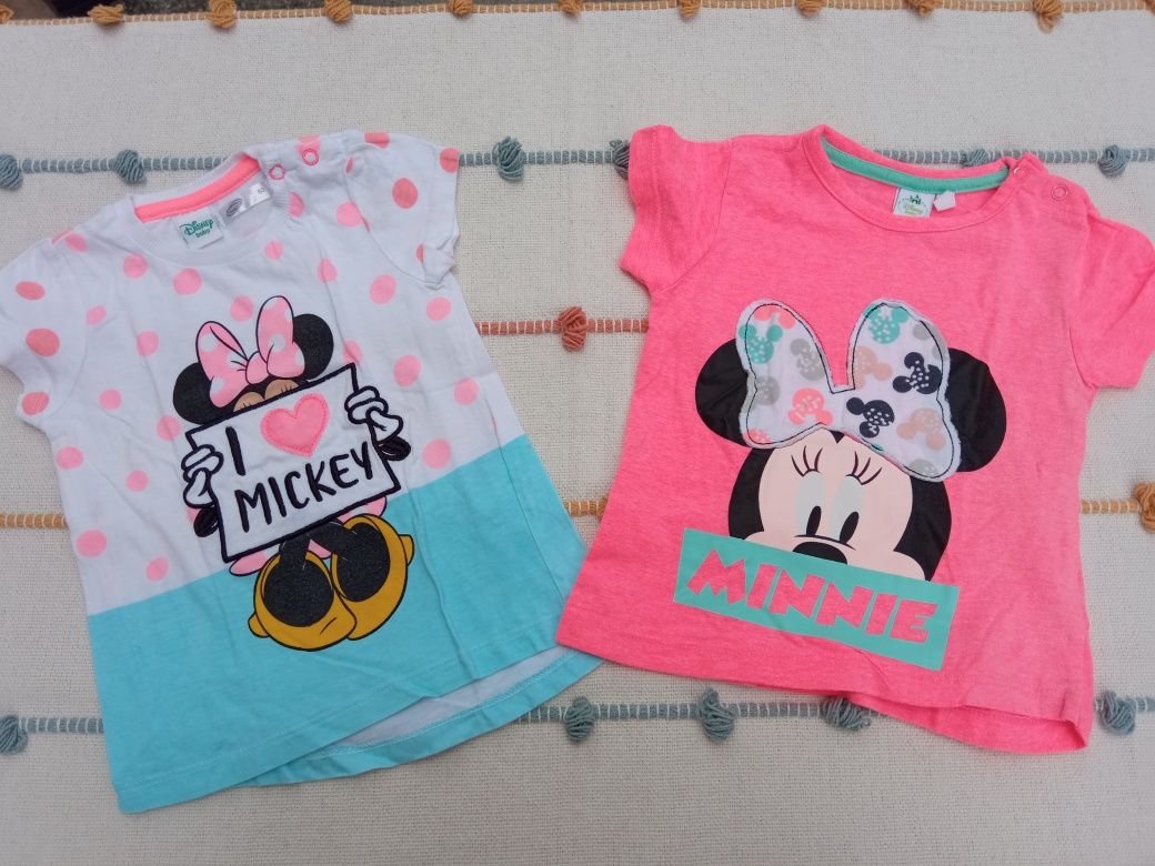 Bluzeczka krótki rękaw Disney Minnie r.80