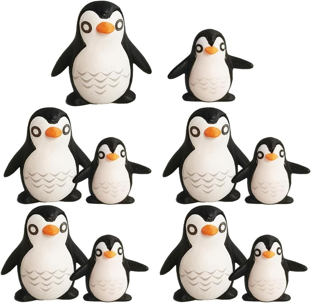 10 sztuk Miniaturowa figurka pingwina