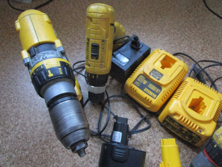 Wkrętarko wiertarki De Walt 3 sztuki z osprzętem