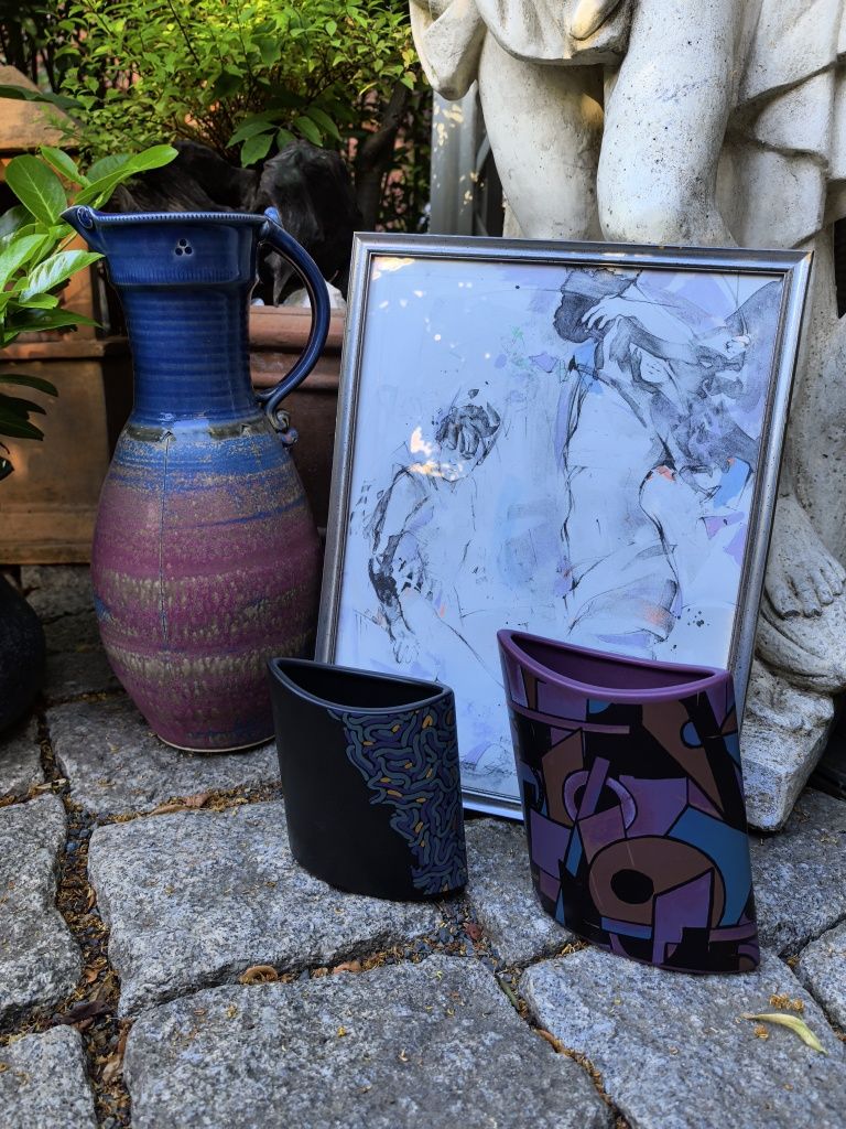 Wazon ceramiczny, Niemcy, abstrakcyjny wzór, Steuler Design UNIKAT