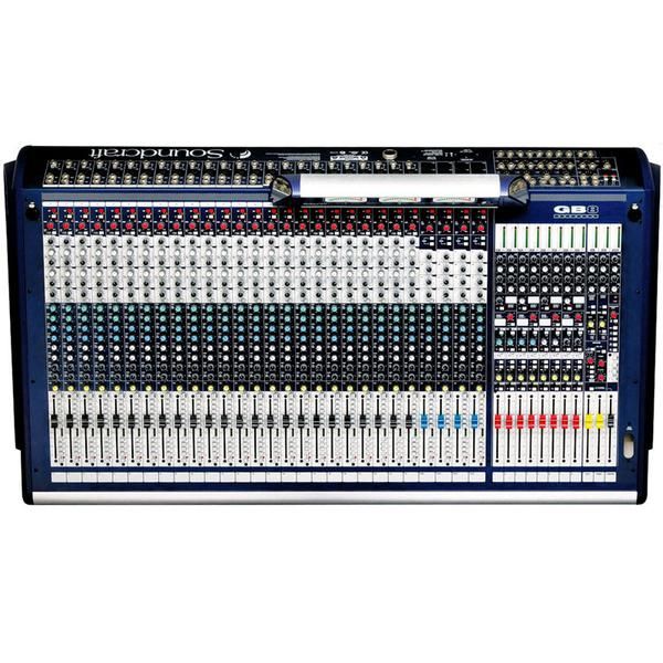 mesa de som Soundcraft GB8 com case Santosom