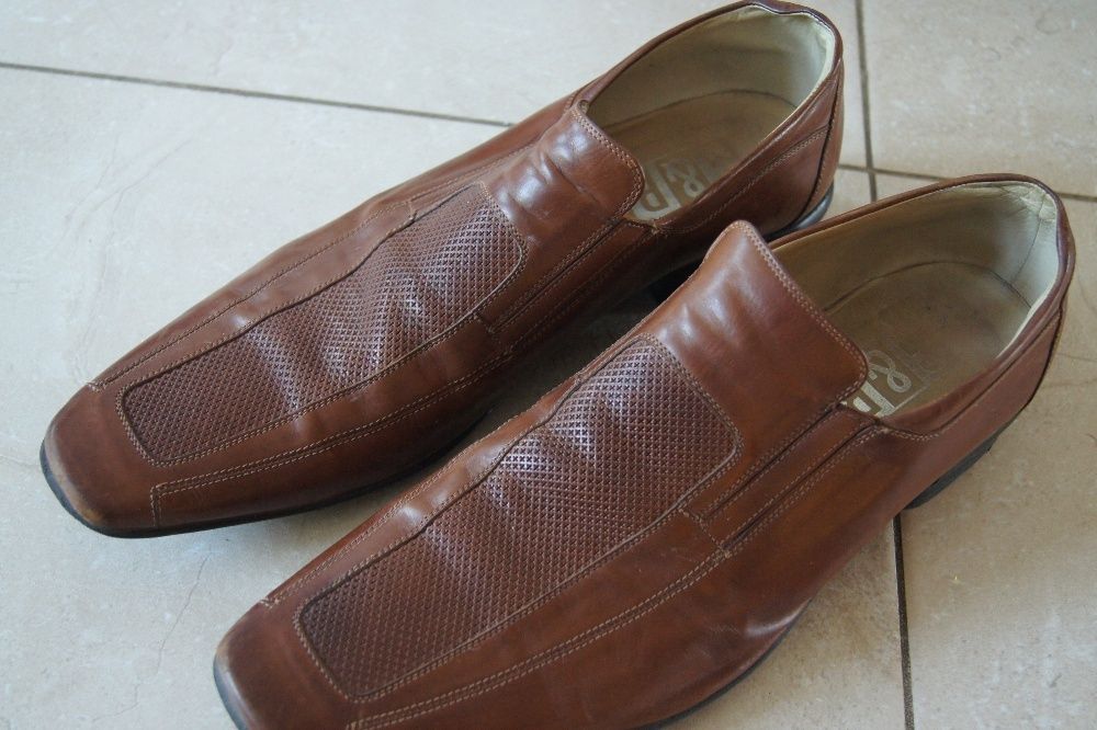 Buty męskie GINO ROSSI 100% skóra r. 43 wkł. 28,5 brąz