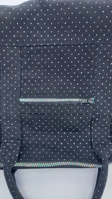 Czarna torebka do ręki w białe kropki (Nollie)