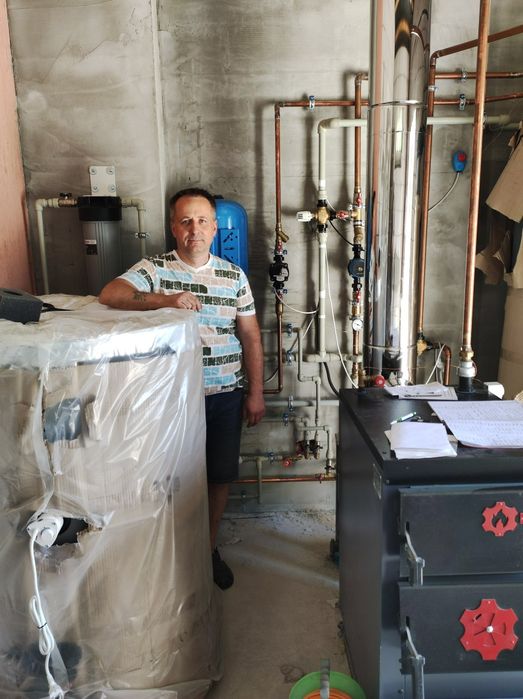 Монтаж твердотоаливных котлов, електрокотлов, газовых, буферные емуост