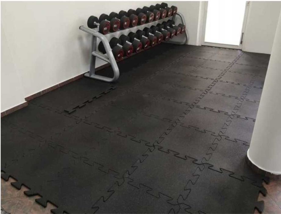 Mata gumowa PUZZLE pod sprzęt do ćwiczeń basen gruba ZESTAW 4szt WRO