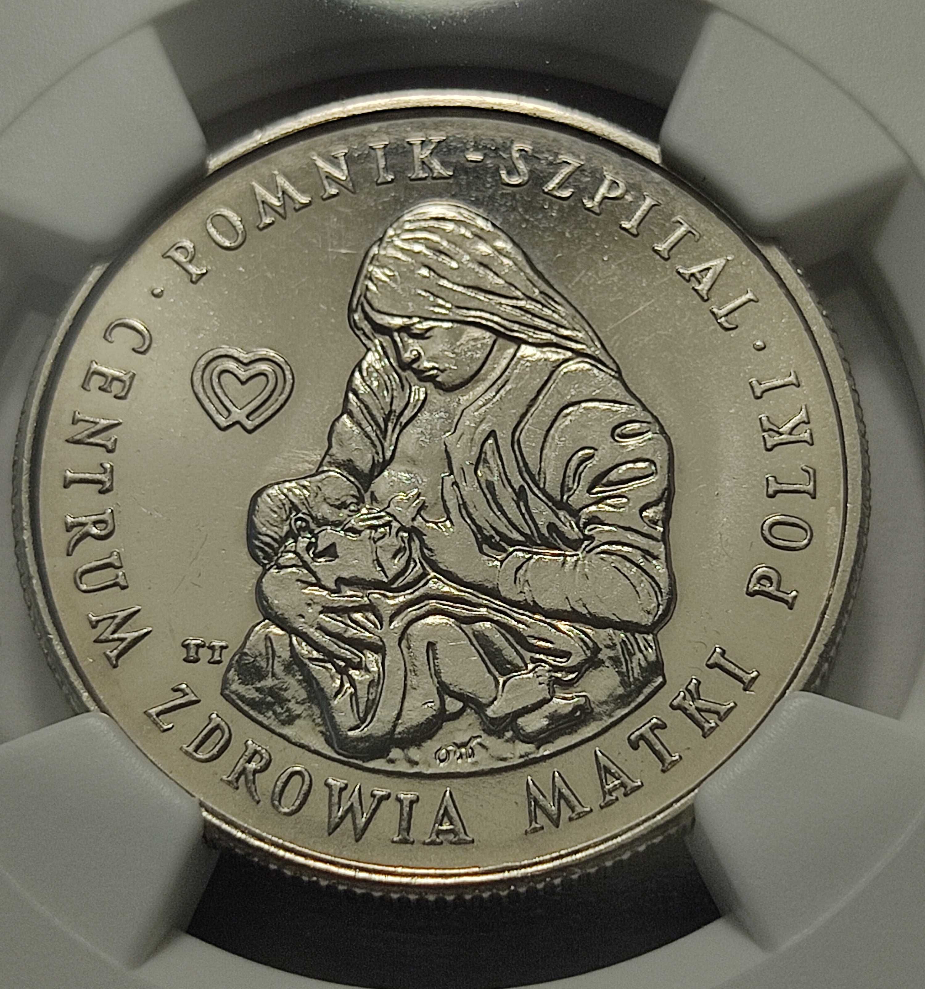 100 zł 1985, szpital, NGC MS64, max nota, grading