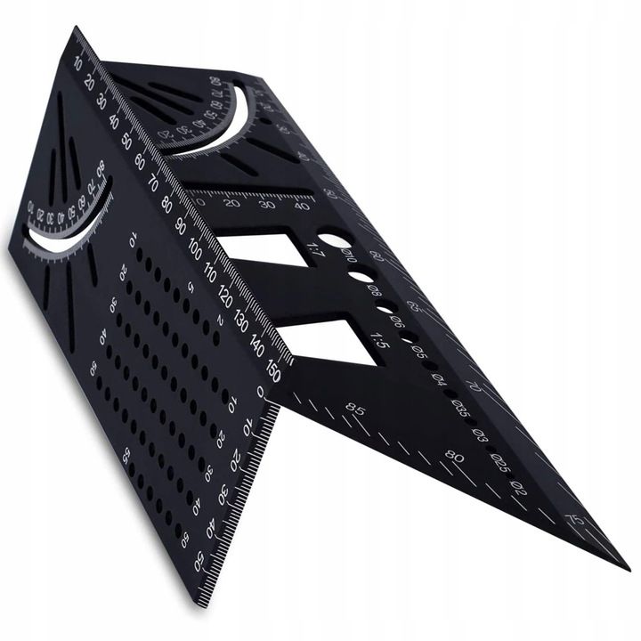 Kątownik Japoński Aluminiowy Stolarski 3d Przymiar