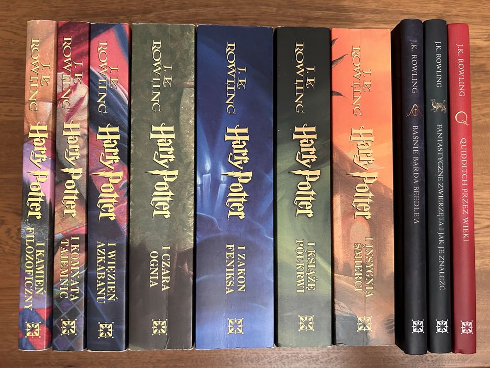 Harry Potter pierwsze wydanie komplet + 3 dodatki