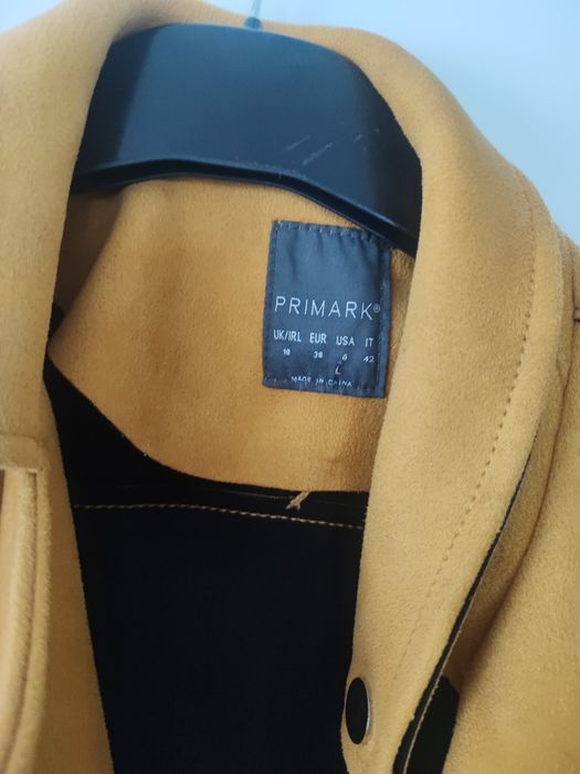 Kurtka wiosenna jesienna damska zamszowa musztardowa M 38 Primark