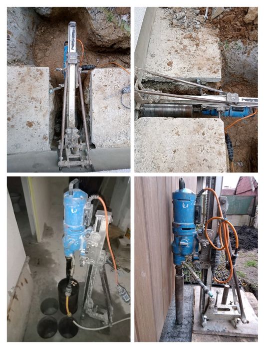 Алмазное сверление отверстий под вытяжку рекуператор  Резка бетона