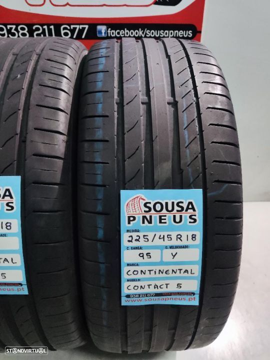 2 pneus como novos 225-45r18 continental - oferta dos portes