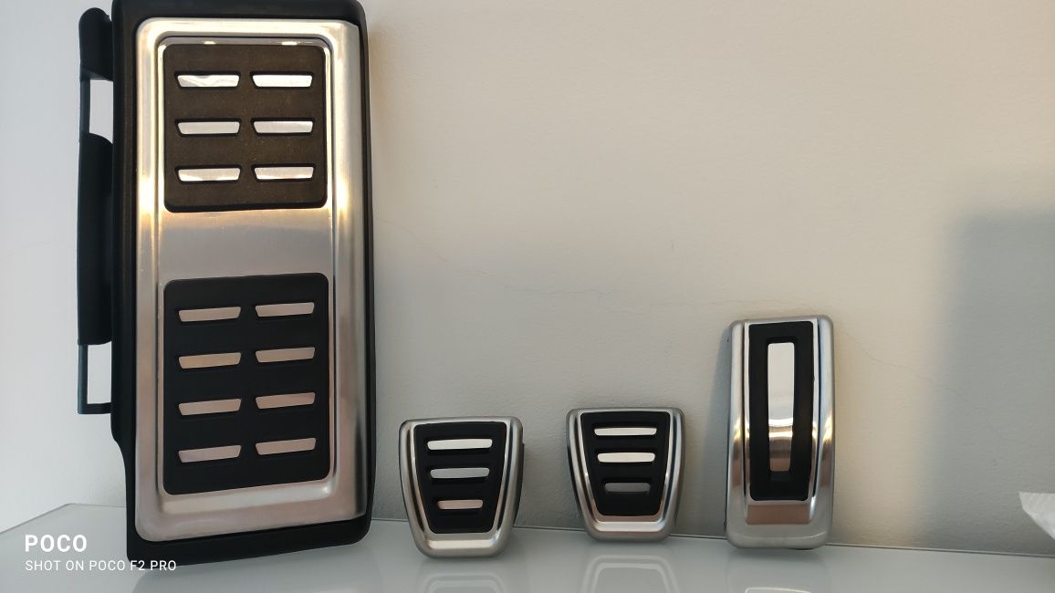 Conjuntos de pedais inox VW Golf mk7, Audi A3 8V, SEAT Leon