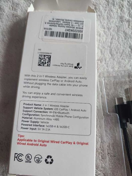 Bezprzewodowy adapter Carplay Adroid Apple