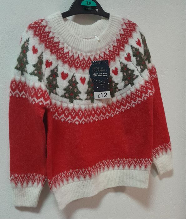 Sweterek świąteczny dziewczęcy marki George