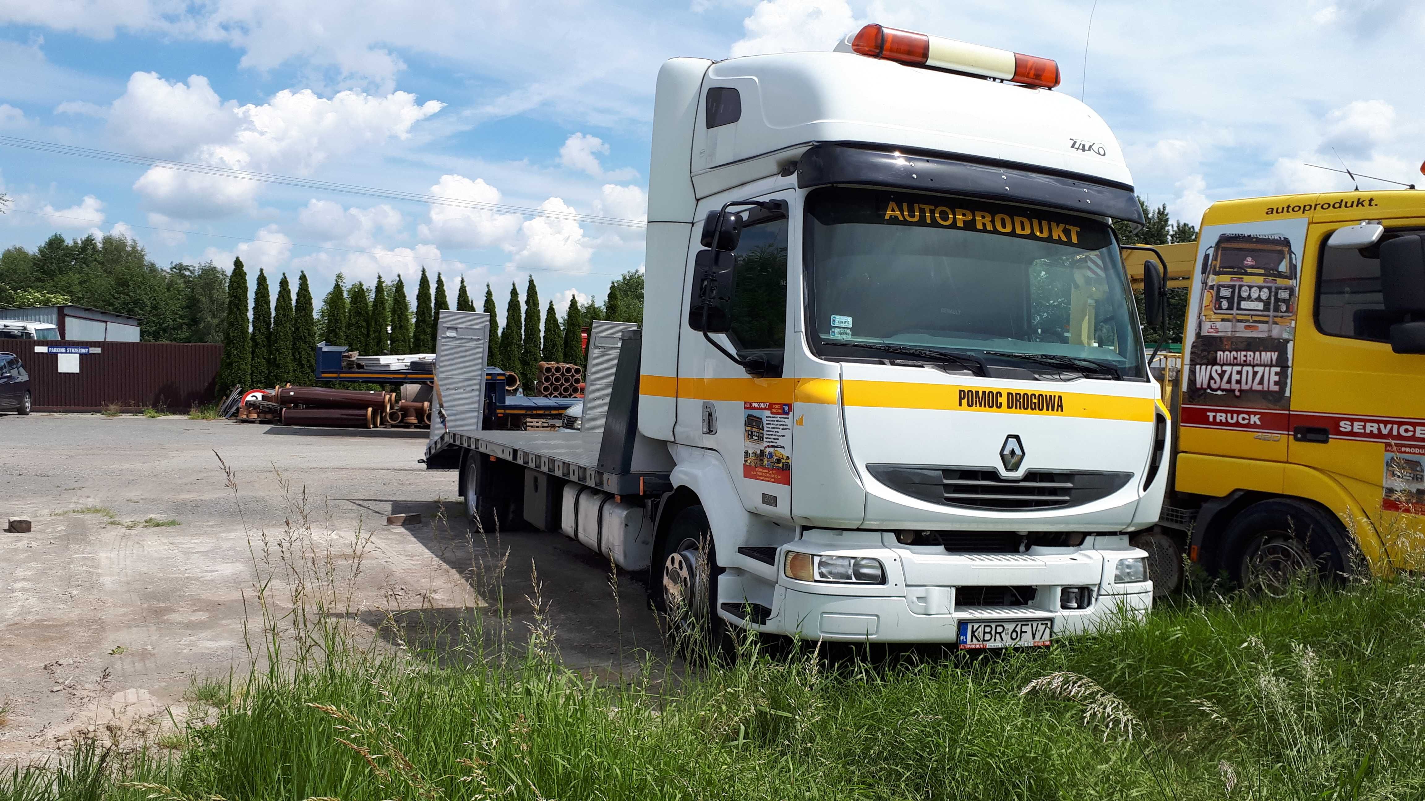 Pomoc drogowa: Renault Midlum 135 autolaweta