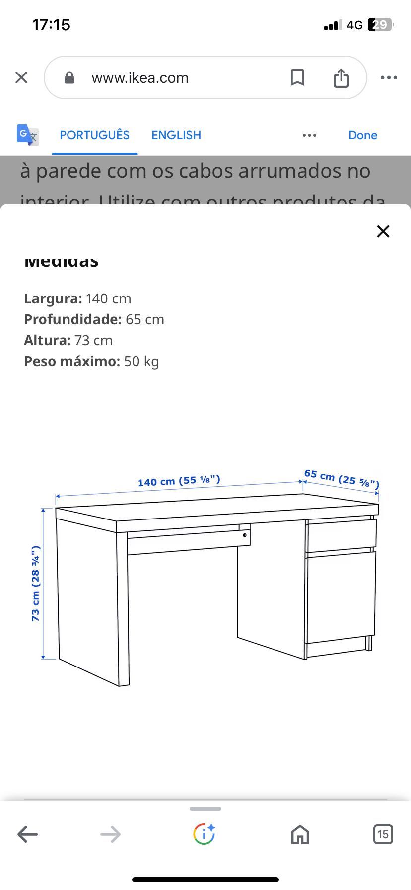 Secretaria MALM branca IKEA