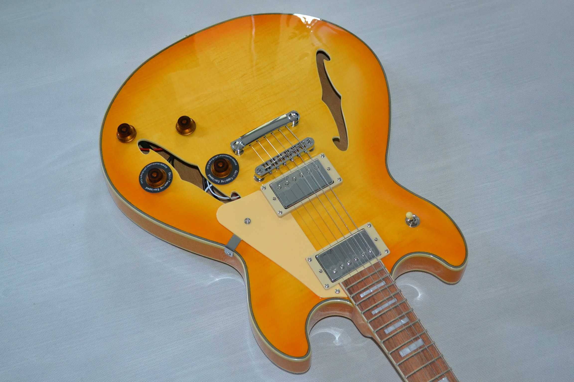 Harley Benton HB-35PLUS Lemon SEMI HOLLOW BODY ustawiona!