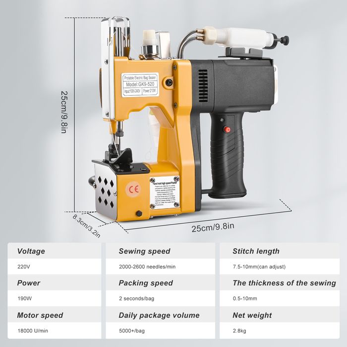 Máquina fechar sacos (nova)