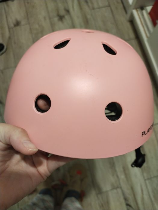 Kask dziewczęcy z lampką LED