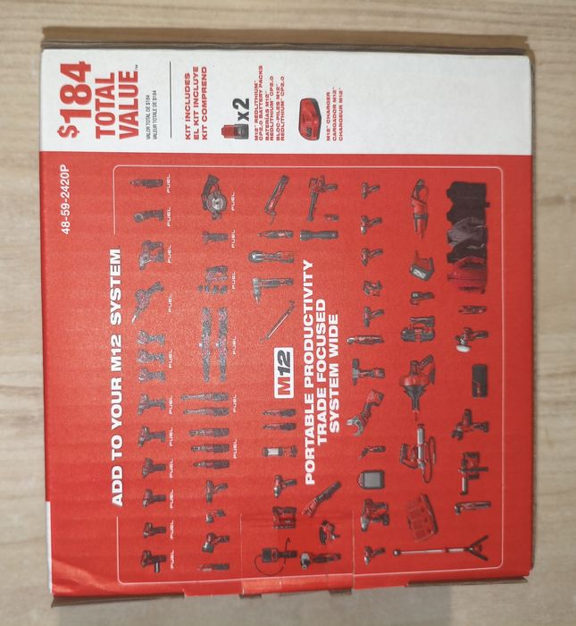 Набір Акумуляторів CP 2.0+ зарядне Milwaukee M12 48-59-2420P