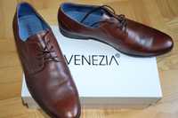 Skórzane męskie buty VENEZIA r. 43