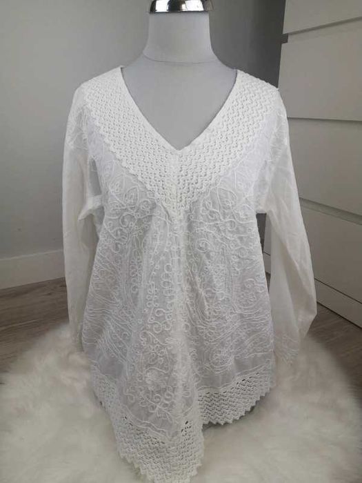 Letnia zwiewna bluzka koszulowa top koszula koszulka boho style