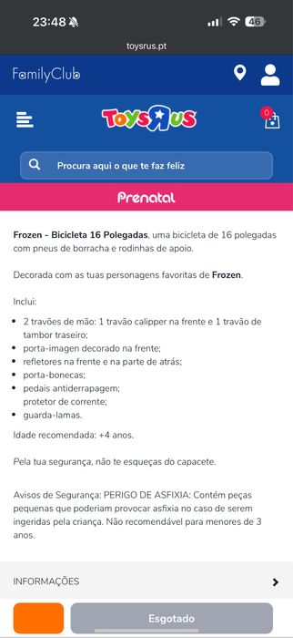 Bicicleta frozen