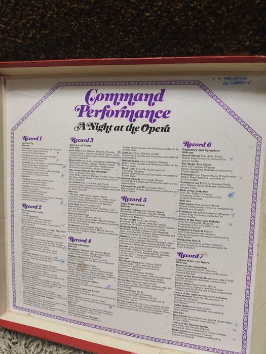 Виниловые пластинки Gommand Performance. A Night at the Opera.