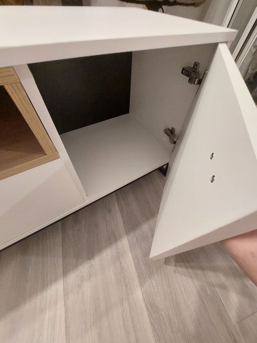 Komoda szafka RTV biały + dąb artisan stan bardzo dobry Kraków