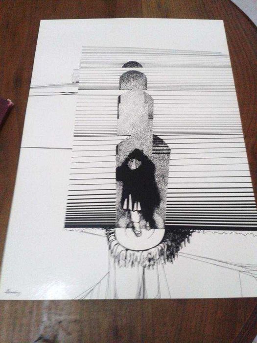 Gravura / Trabalho Serigráfico "Cozinha da Bruxa I, 1977" Rui Azevedo