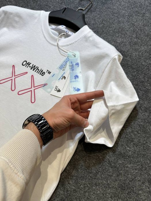 Мужская футболка OFF-WHITE X KAWS брендовая унисекс оверсайз