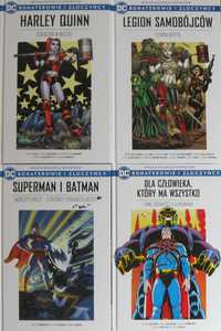 Bohaterowie i złoczyńcy Superman Batman Harley Quinn Legion Samobójców