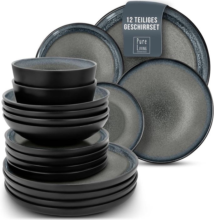 Serwis stołowy Kamionkowy 12 czesci i zestaw dla 4 osób