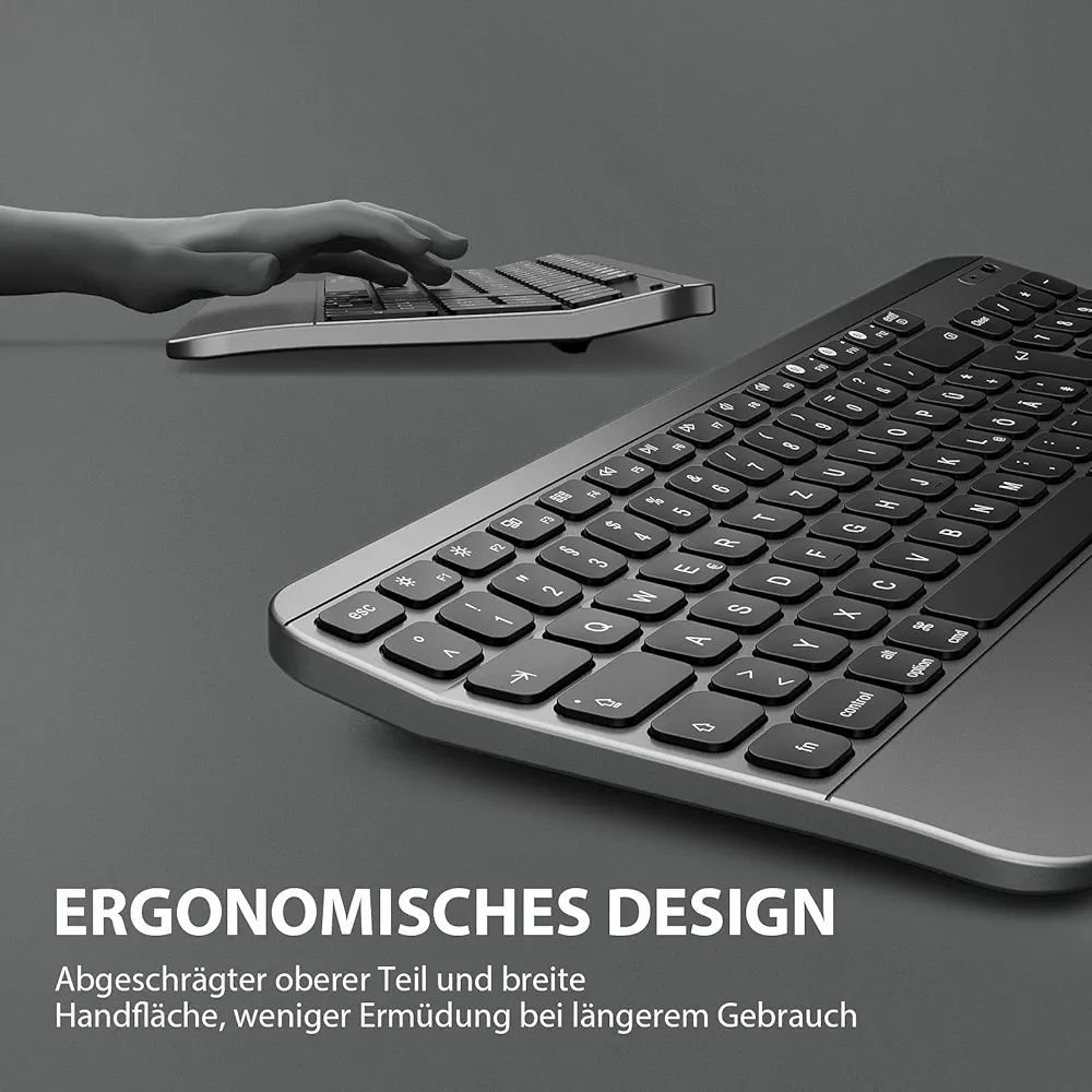 seenda Klawiatura Bluetooth z podświetleniem do komputerów Mac,gwerty