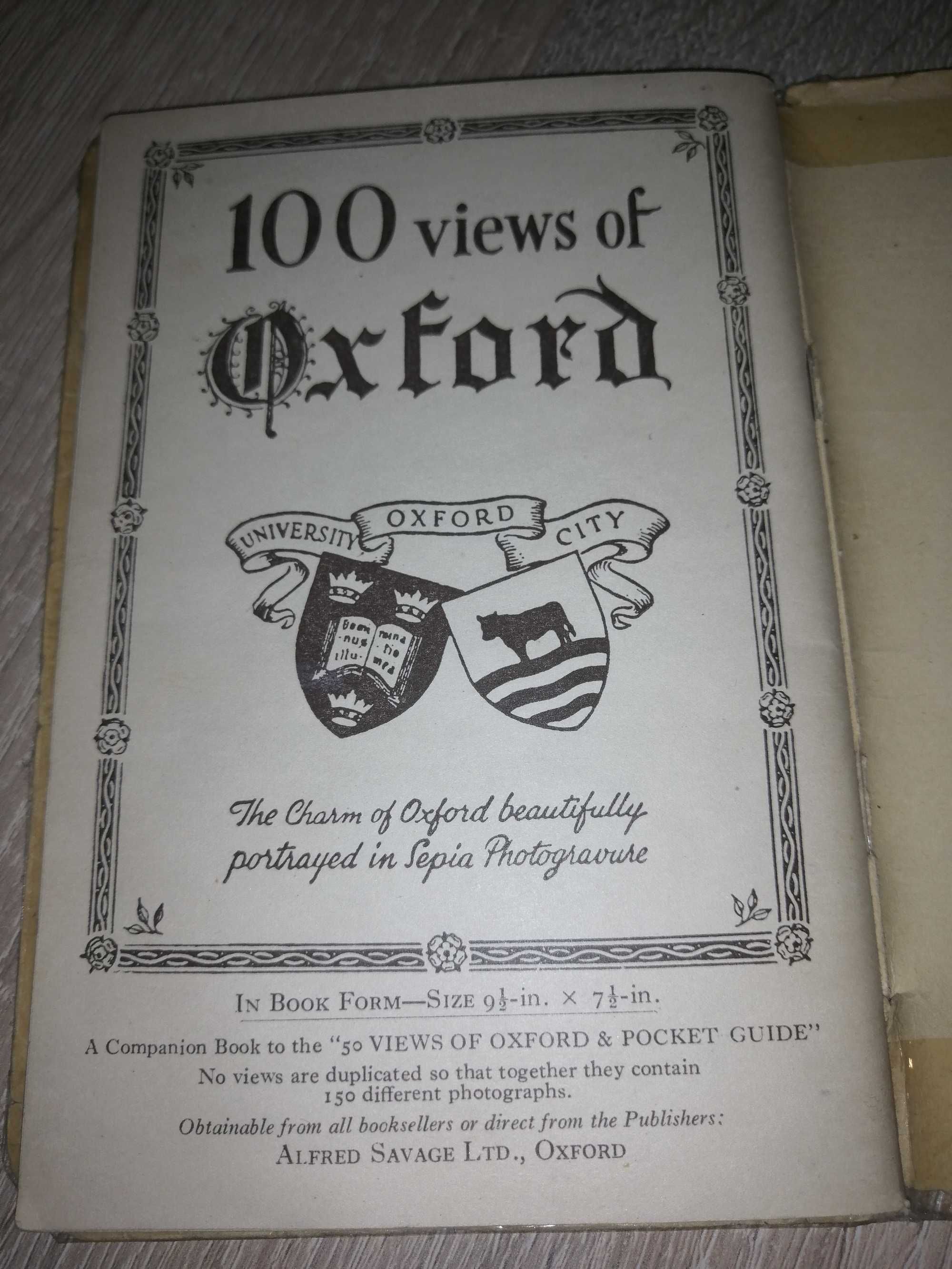 50 views of Oxford and Pocket Guide. UNIKAT. 1956r. Antyk. Zabytek