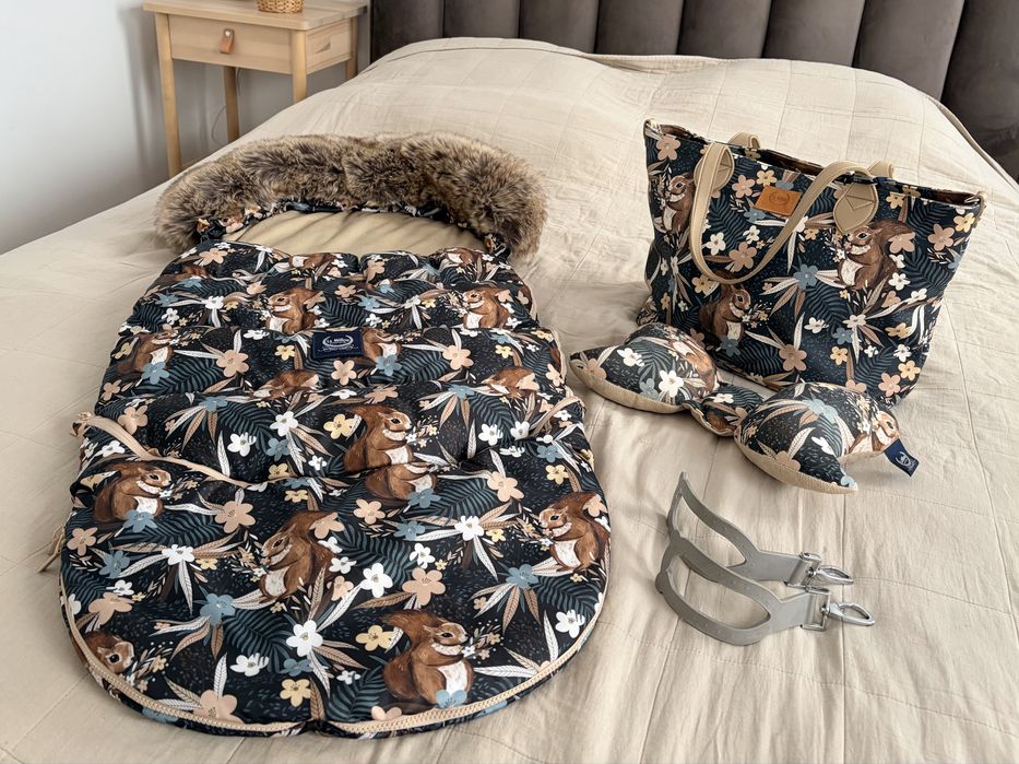 La Millou Pretty Barbara: śpiworek combo, torba Feeria M, motylek